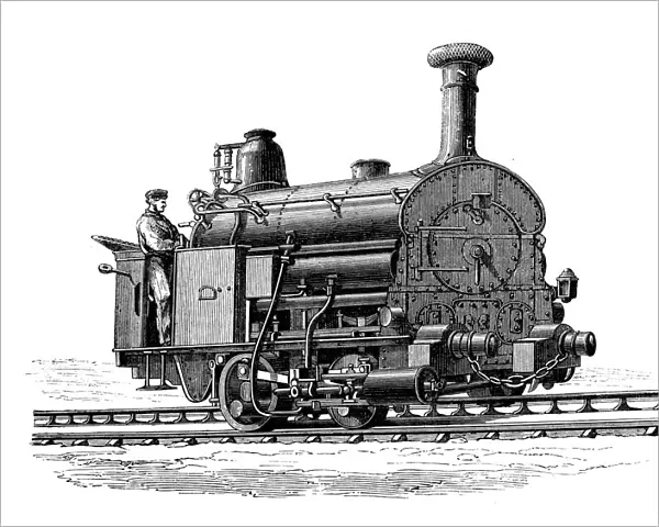 Antique illustration of scientific discoveries: Locomotive train