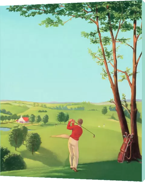 Man Golfing