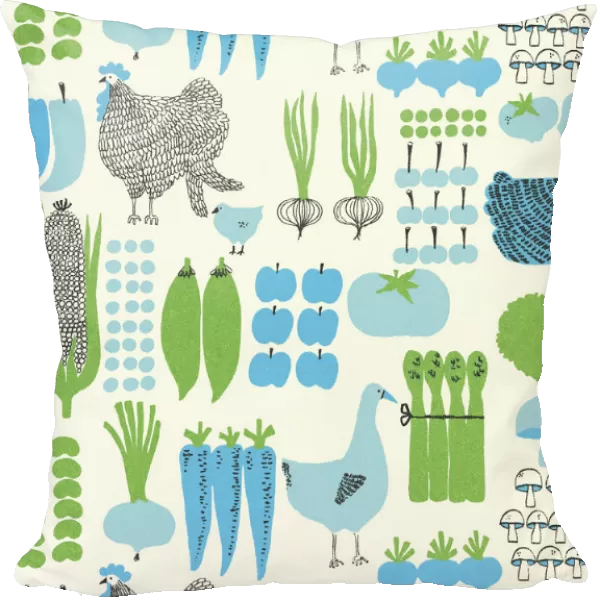 Pattern of Vegetables and Chickens