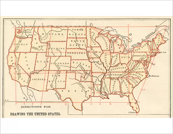 Map of the United States 1875
