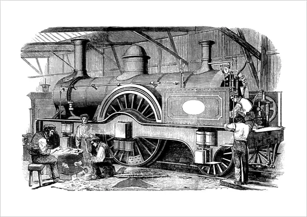 Express train engine London and North-Western Railway - Illustrated News