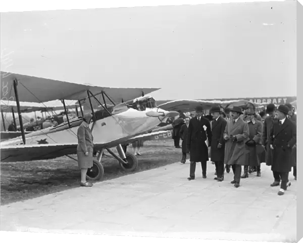Civil aviation display for King of Afghanistan at Croydon aerodrome. 21 March 1928
