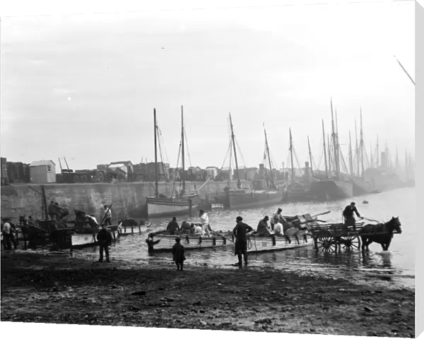 Newlyn harbour, Cornwall. 1900s