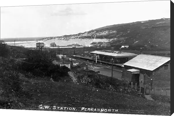 Perranporth Railway Station, Cornwall. Around 1903
