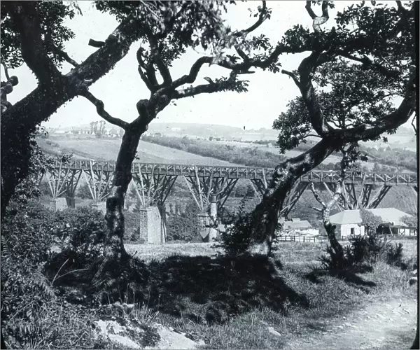 Collegewood viaduct, Penryn, Cornwall. Early 1900s