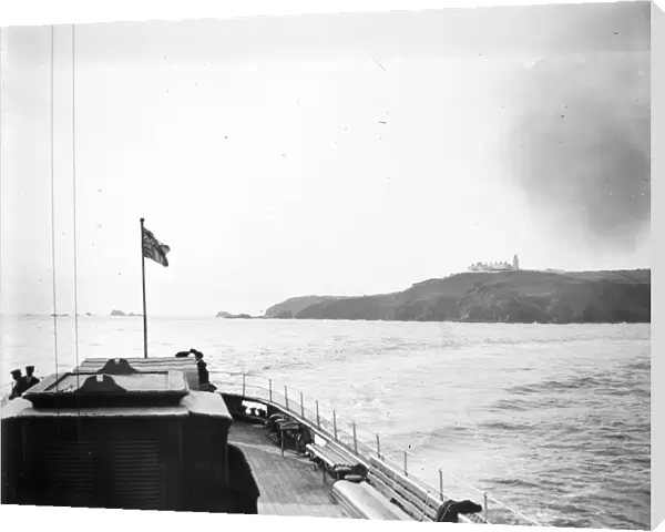 Lizard lighthouse seen from the sea, Landewednack, Cornwall. After 1903