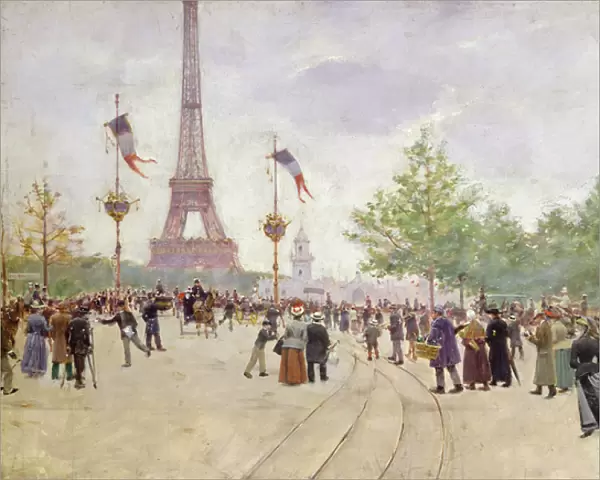 Entrance to the Exposition Universelle, 1889 (oil on canvas)