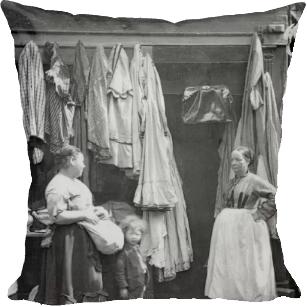 An Old Clothes Shop, Seven Dials, from Street Life in London, 1877 (b  /  w photo)