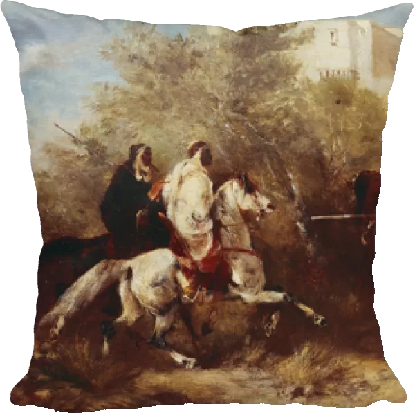 Arab Horsemen (oil on canvas)