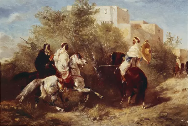 Arab Horsemen (oil on canvas)