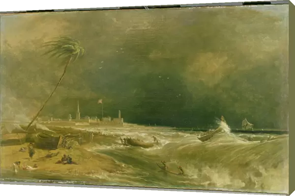 Madras, or Fort St. George, in the Bay of Bengal - A Squall Passing Off, 1833 (oil