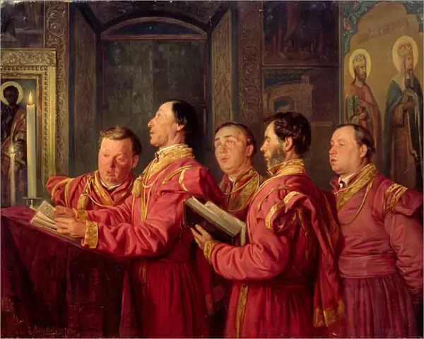 Choristers in the Church, 1870 (oil on canvas)