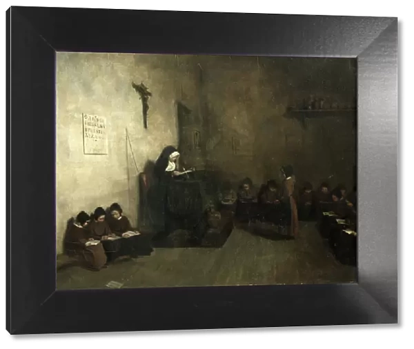 Interior of a School for Orphaned Girls, 1850 (oil on canvas)