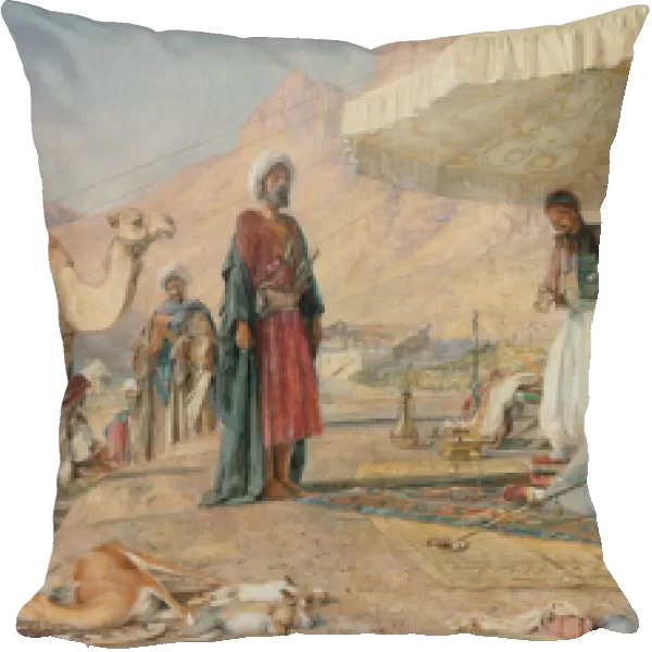A Frank Encampment in the Desert of Mount Sinai, 1842, 1856 (w  /  c & gouache over pencil