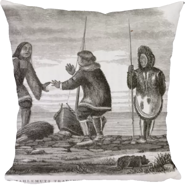Tuski and Mahlemuts Trading for Oil, from Alaska and its Resources, by William H