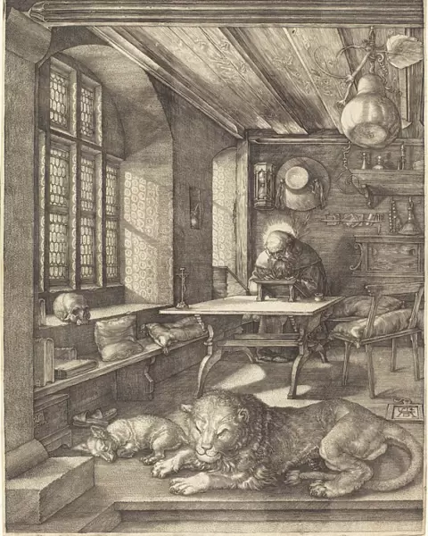 St. Jerome in his Study, 1514 (engraving)