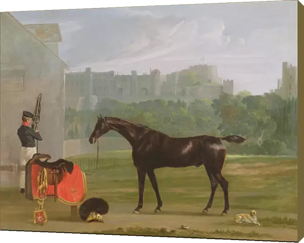 Outside the Guard House at Windsor (oil on canvas)