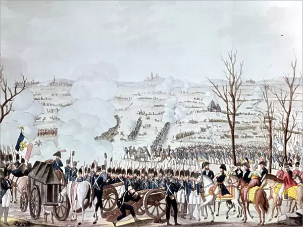 Battle of Austerlitz, 2nd December 1805 (colour engraving)