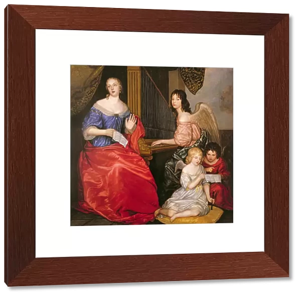 Francoise Louise (1644-1710) Duchess of La Valliere with her Children as Angels