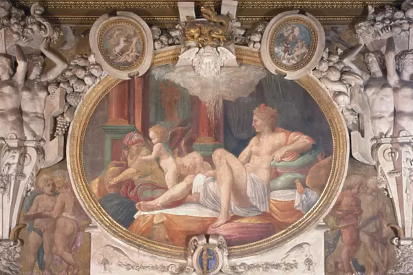 Danae Receiving the Shower of Gold, from the Gallery of Francois I, 1535-40 (fresco)