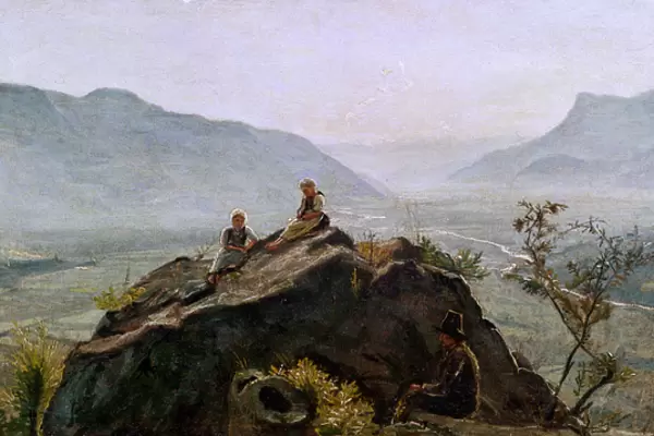 View of the Adige Valley, 1831 (oil on canvas)