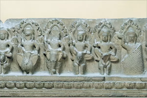 Frieze depicting nine divinities (sandstone)