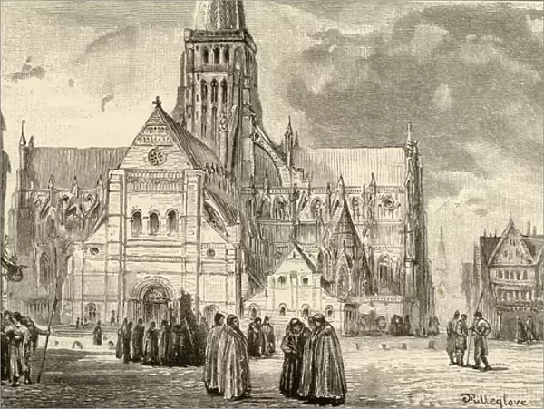 View of Old St. Pauls Cathedral (engraving)