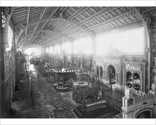 Gallery of the Various Industries, Universal Exhibition, Paris, 1889 (b  /  w photo)