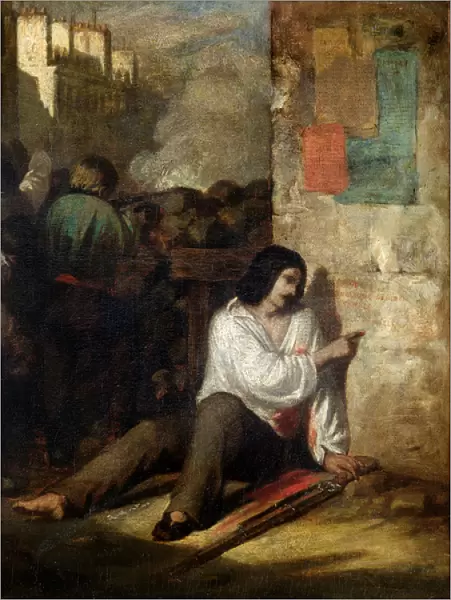 The Barricade in 1848 or, The Injured Insurgent, 1848-52 (oil on canvas)