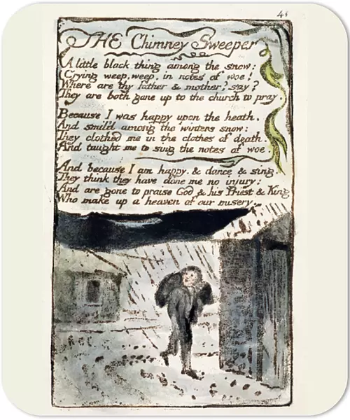 The Chimney Sweeper, plate 41 (Bentley 37) from Songs of Innocence