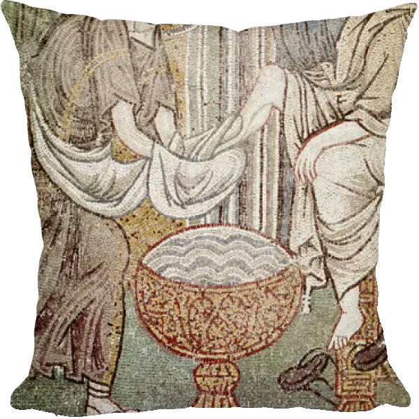 Jesus and St. Peter, detail from Jesus washing the feet of the apostle (mosaic)