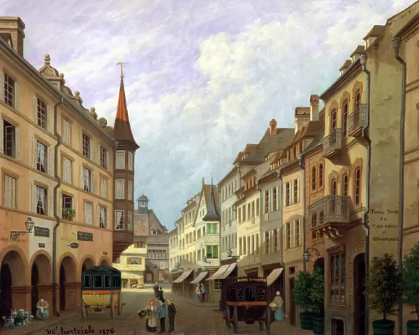 The Arcades, Grand Rue, Colmar, 1876 (oil on canvas)