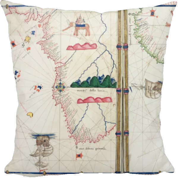 Ms Ital 550. 0. 3. 15 fol. 4v-5r Map of Africa and the Cape of Good Hope, from the Carte