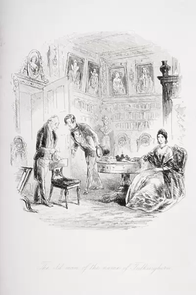 The old man of the name Tulkinghorn, illustration from Bleak House by Charles Dickens