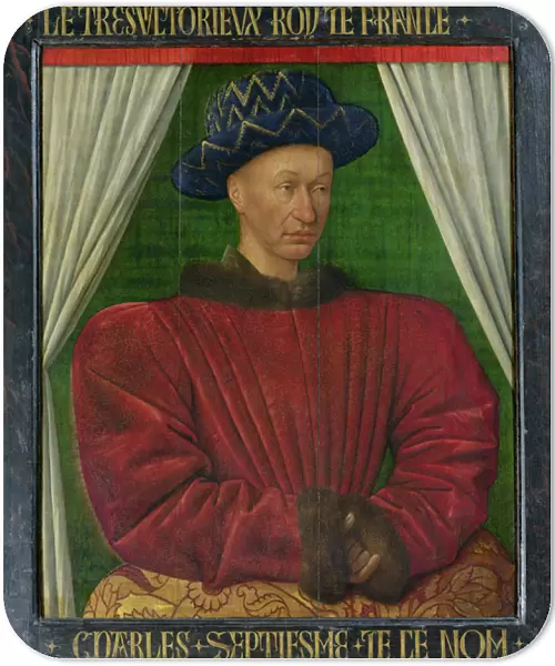 Portrait of Charles VII, c. 1445-50 (oil on panel)