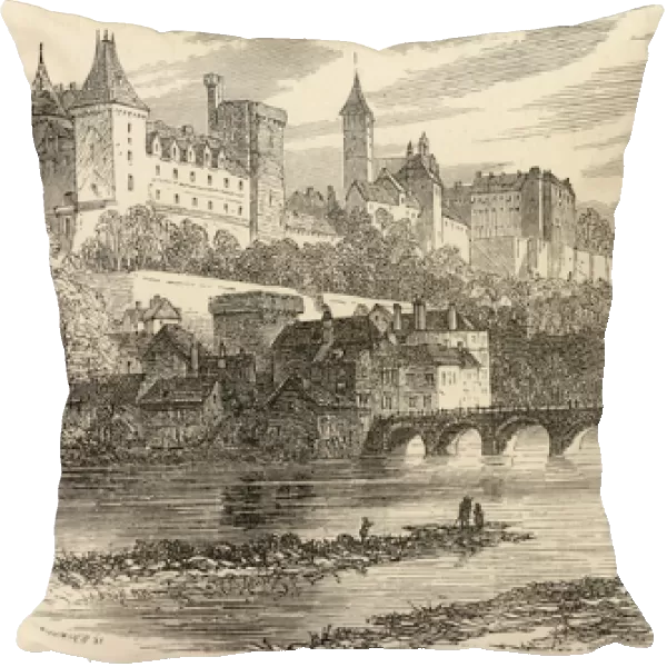 Castle of Pau, Spain, from the book Spanish Pictures by Reverend Samuel Manning