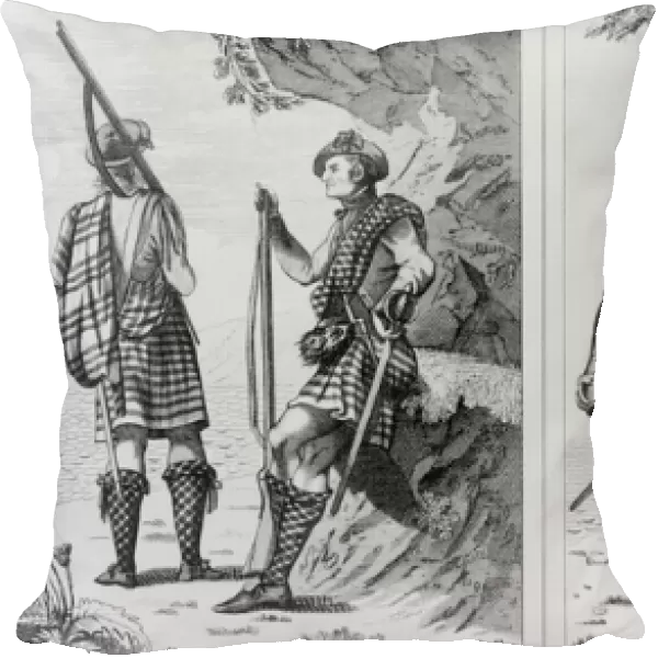 Scottish Soldiers of the Highlands and An Highland Officer and Serjeant (engraving)
