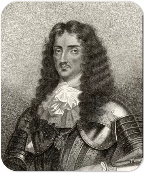 Charles II, engraved by Bocquet, from A Catalogue of the Royal and Noble Authors