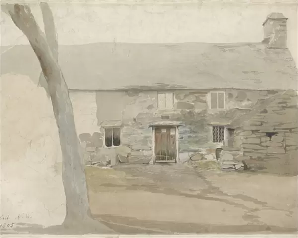 Cottages at Llanllyfni, North Wales, 1805 (w  /  c over graphite on paper)