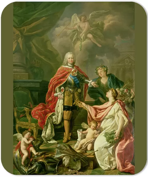 Ferdinand VI (1713-59) as Patron of Arts and Sciences, 1754 (oil on canvas)