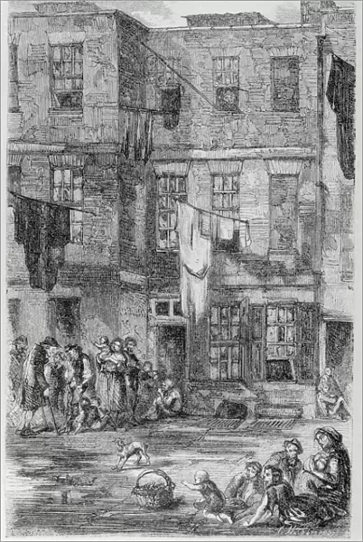 Wild Court, off Great Wild Street, Drury Lane, 1855 (engraving)