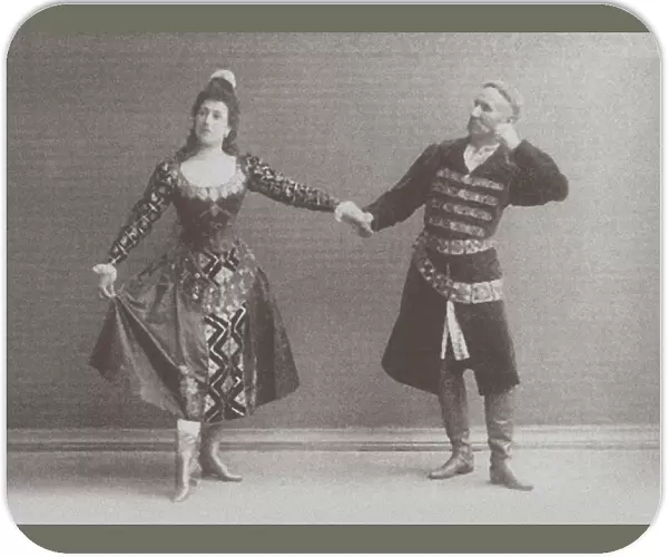 Julia and Felix Kschessinsky in the mazurka (Polish dance) in the original Ivanov  /  Petipa