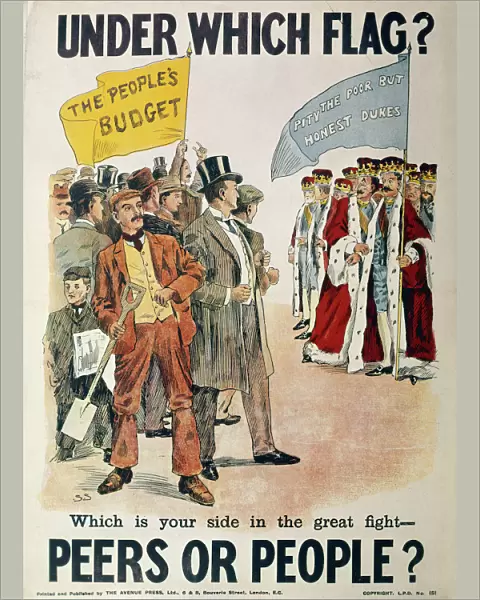 Liberal Party Poster for the British General Election of January 1910 (colour litho)