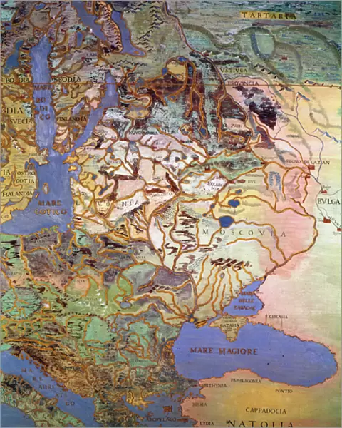 Map of Central Europe, from the Sala Del Mappamondo (Hall of the World Maps)