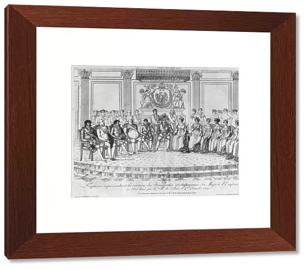 Sketch depicting Napoleon I and the sovereigns at the ball given by the city of Paris