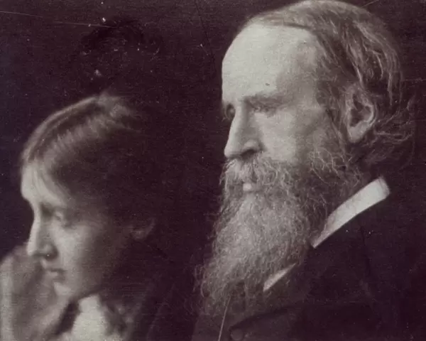 Virginia Woolf and her father Sir Leslie Stephen, c. 1903 (b  /  w photo)