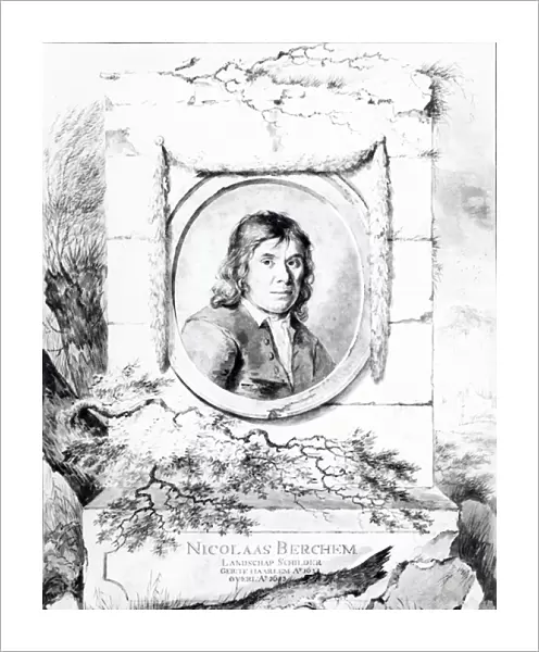 Nicolaes Pietersz Berchem (engraving) (b  /  w photo)