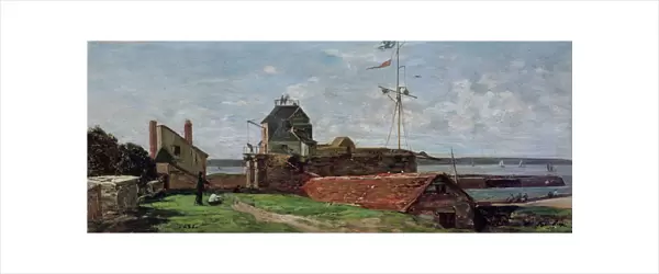 The Francois Ier Tower at le Havre, 1852 (oil on panel)