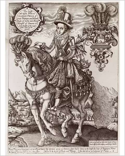 Charles I as Prince of Wales on Horseback, from The Book of Kings, 1618