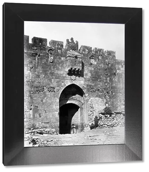 Lions Gate, Jerusalem, 1857 (b  /  w photo)